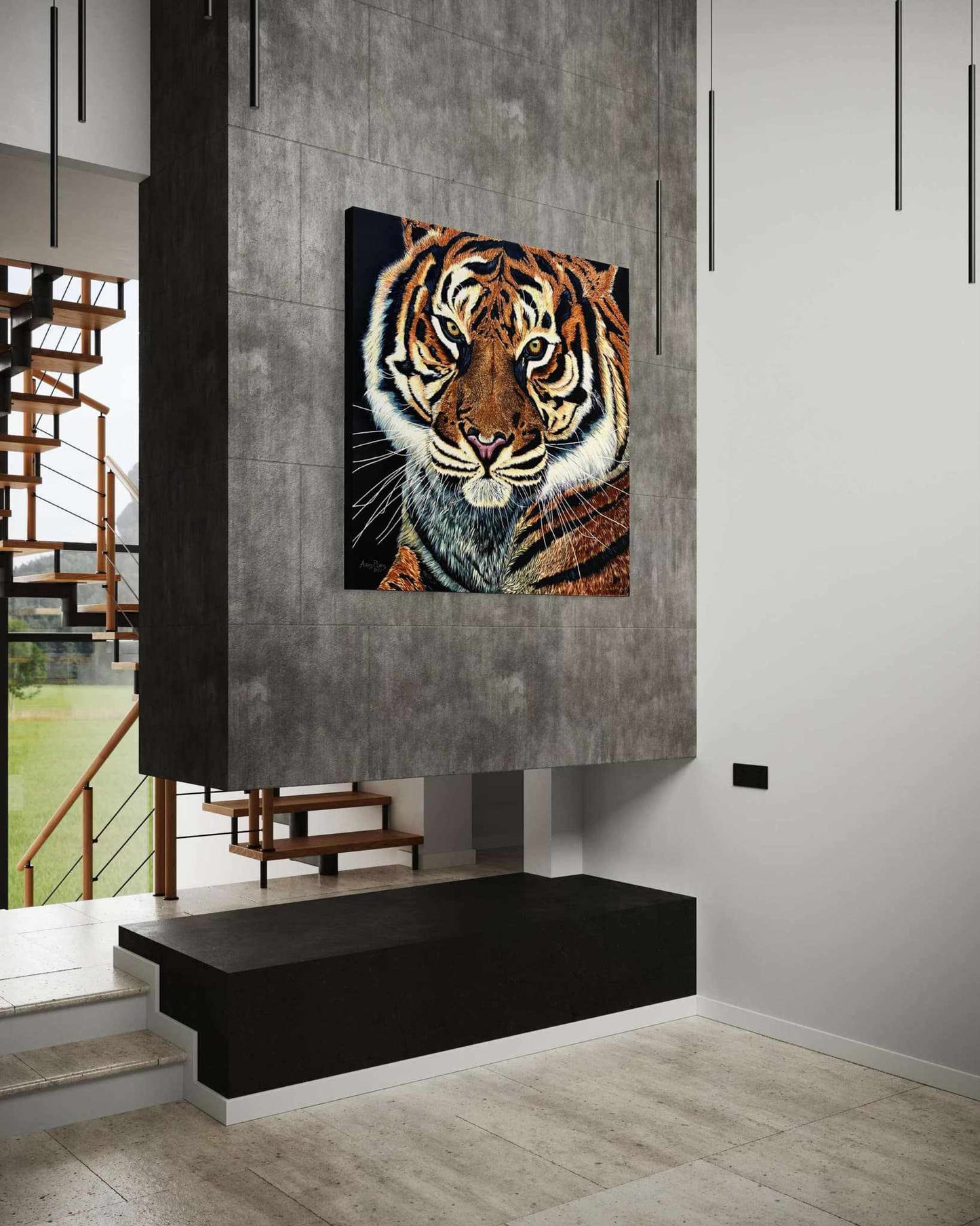 "Fierce Tiger" Original Oil Painting