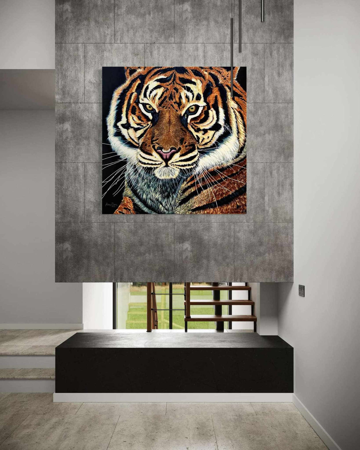 "Fierce Tiger" Original Oil Painting