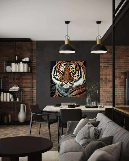 "Fierce Tiger" Original Oil Painting