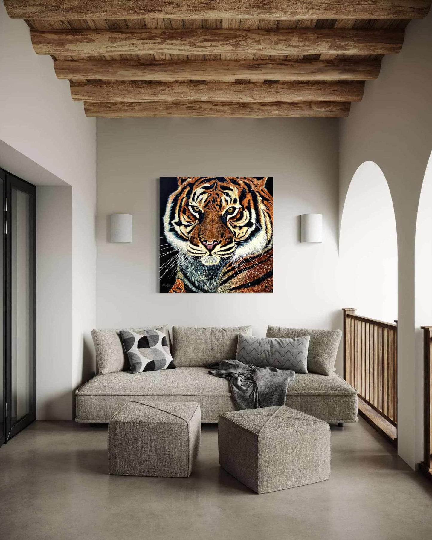 "Fierce Tiger" Original Oil Painting