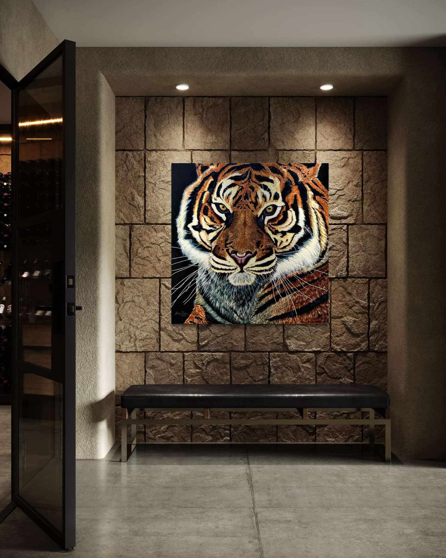 "Fierce Tiger" Original Oil Painting